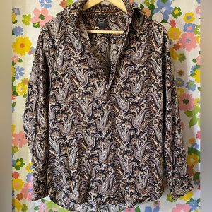 Paisley along Sleeve Button Up
